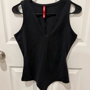 Spanx Black V-Neck Bodysuit